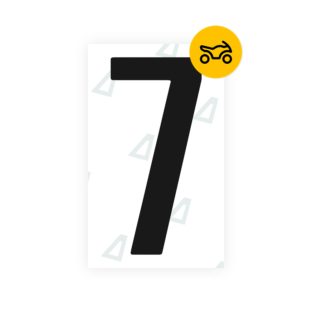 Alite Nanofilm for US (Texas) Moto  license plates - Symbol "7" - Alite