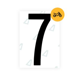 Alite Nanofilm for US (Georgia 2012 - Round) Moto license plates - Symbol "7" - Alite