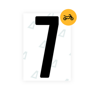 Alite Nanofilm for US (Georgia 2012 - Square) Moto license plates - Symbol "7" - Alite