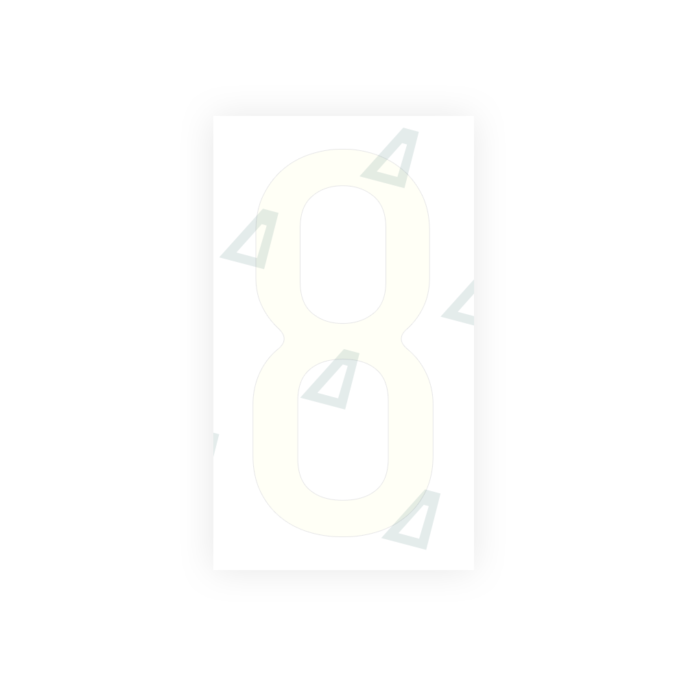 Alite Nanofilm for US (California) license plates - Symbol "8" - Alite