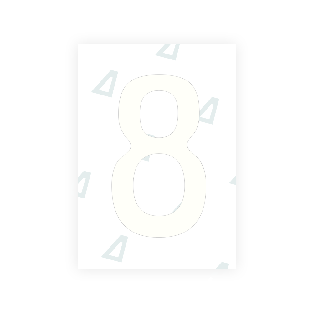 Alite Nanofilm for Chile 2014 license plates - Symbol "8" - Alite