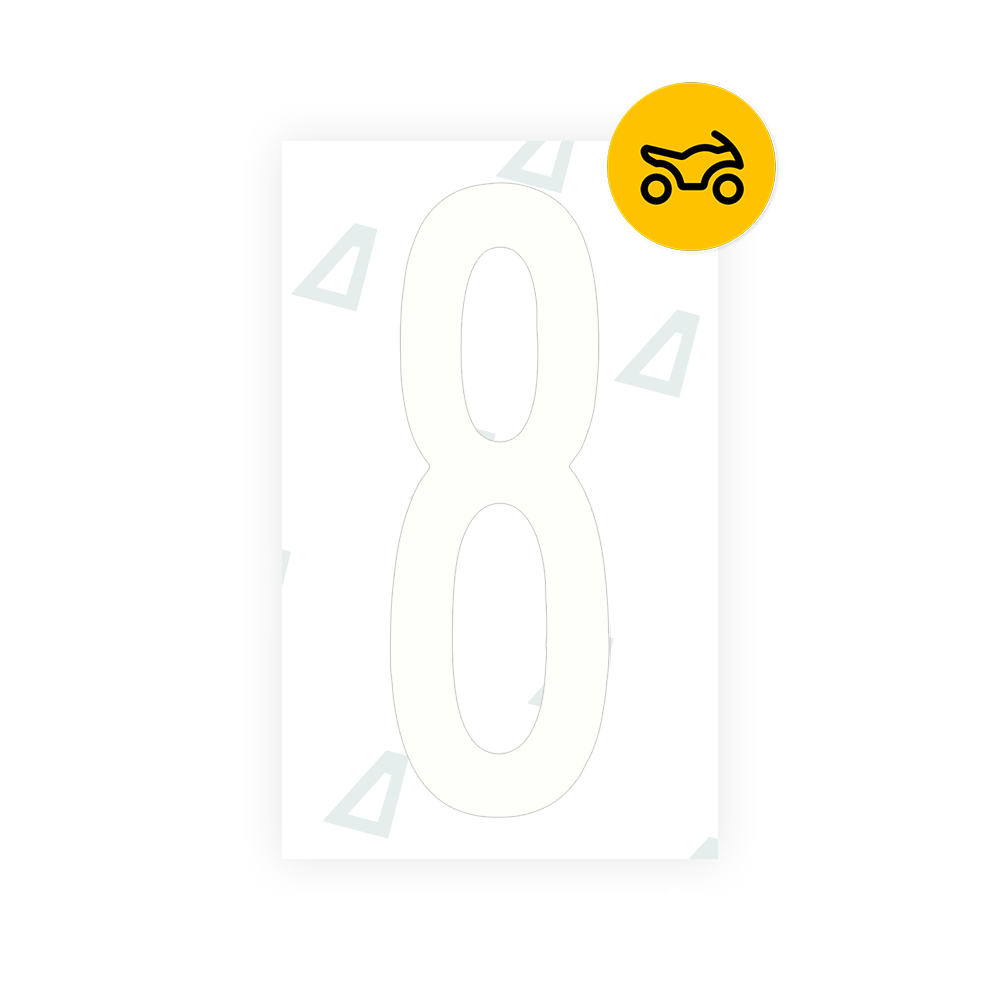Alite Nanofilm for US (New York 2001) Moto license plates - Symbol "8" - Alite