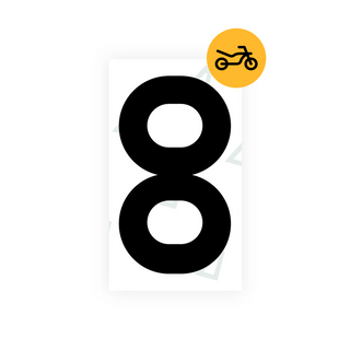 Alite Nanofilm for Greece moto license plates - Symbol "8" - Alite