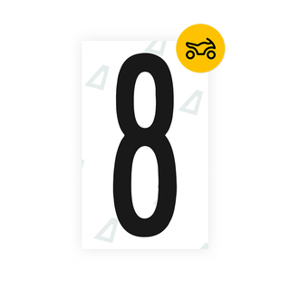 Alite Nanofilm for US (New York 2001) Moto license plates - Symbol "8" - Alite