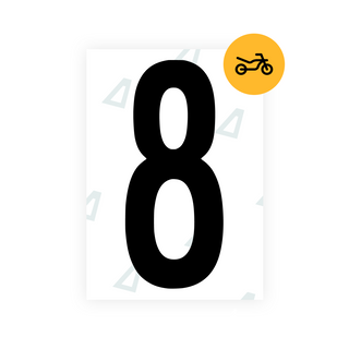 Alite Nanofilm for US (Georgia 2012 - Round) Moto license plates - Symbol "8" - Alite