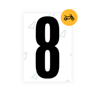 Alite Nanofilm for US (Georgia 2012 - Square) Moto license plates - Symbol "8" - Alite
