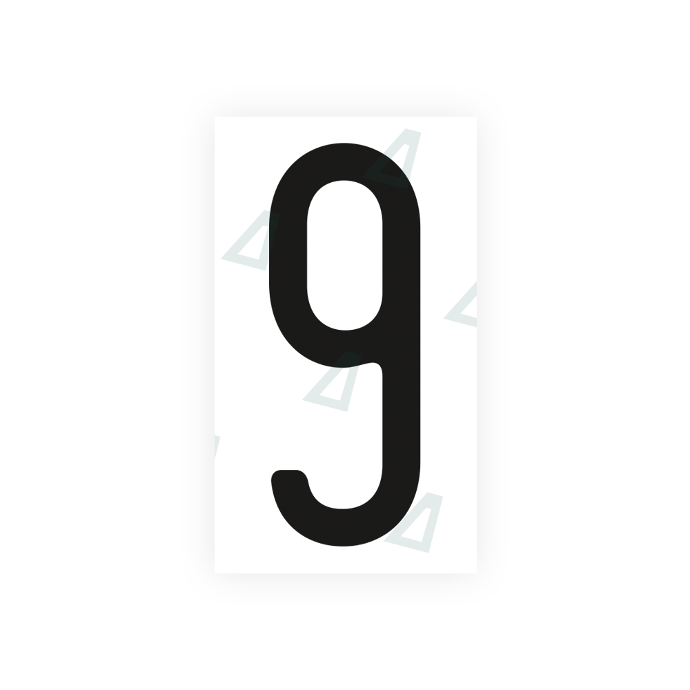 Alite Nanofilm for US (Ohio 2013) license plates - Symbol "9" - Alite