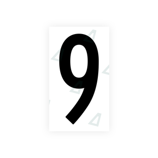 Alite Nanofilm for US (New Jersey - Flat) license plates - Symbol "9" - Alite