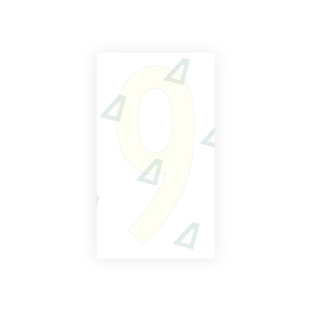 Alite Nanofilm for US (New Jersey) Moto license plates - Symbol "9" - Alite