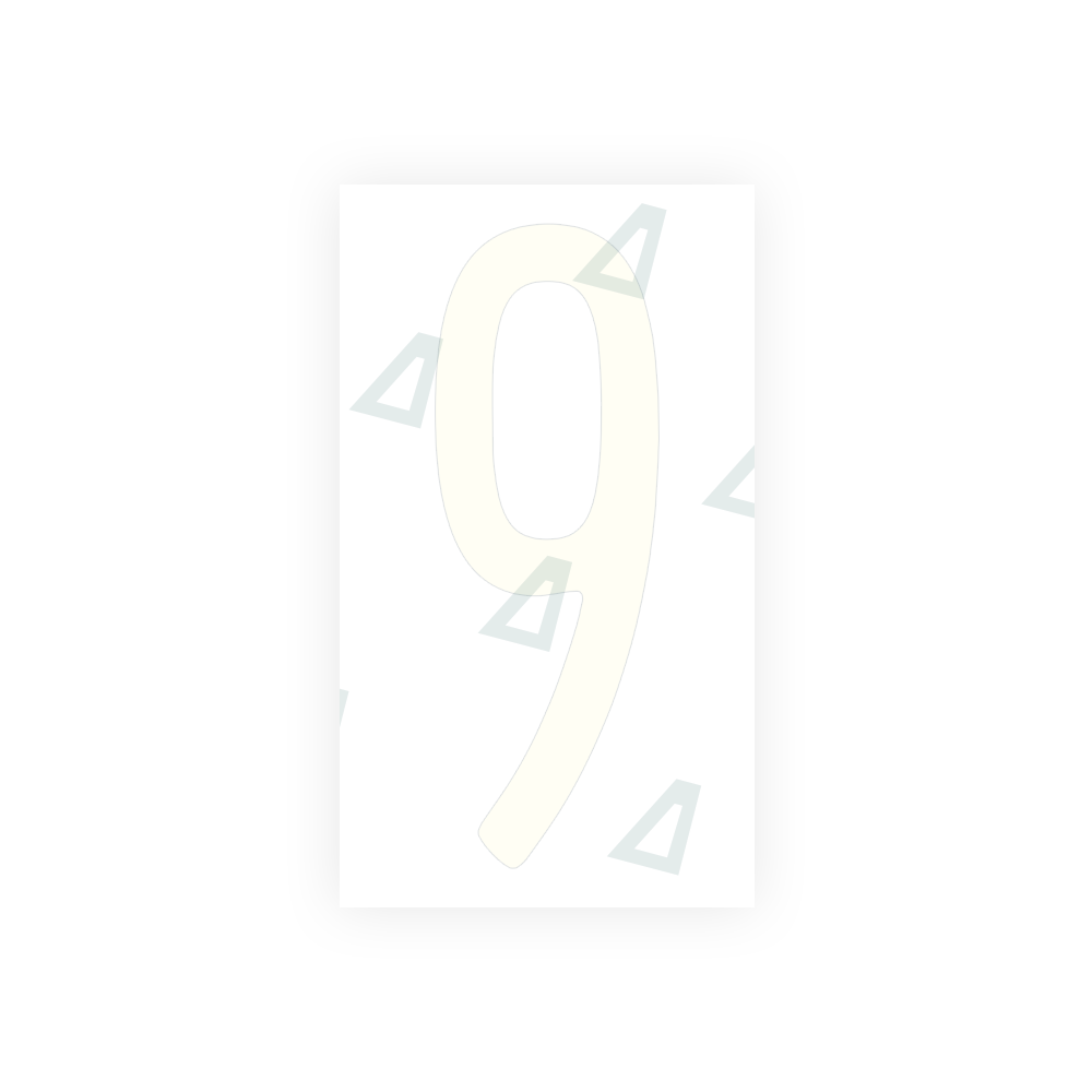 Alite Nanofilm for US (Pennsylvania) license plates - Symbol "9" - Alite