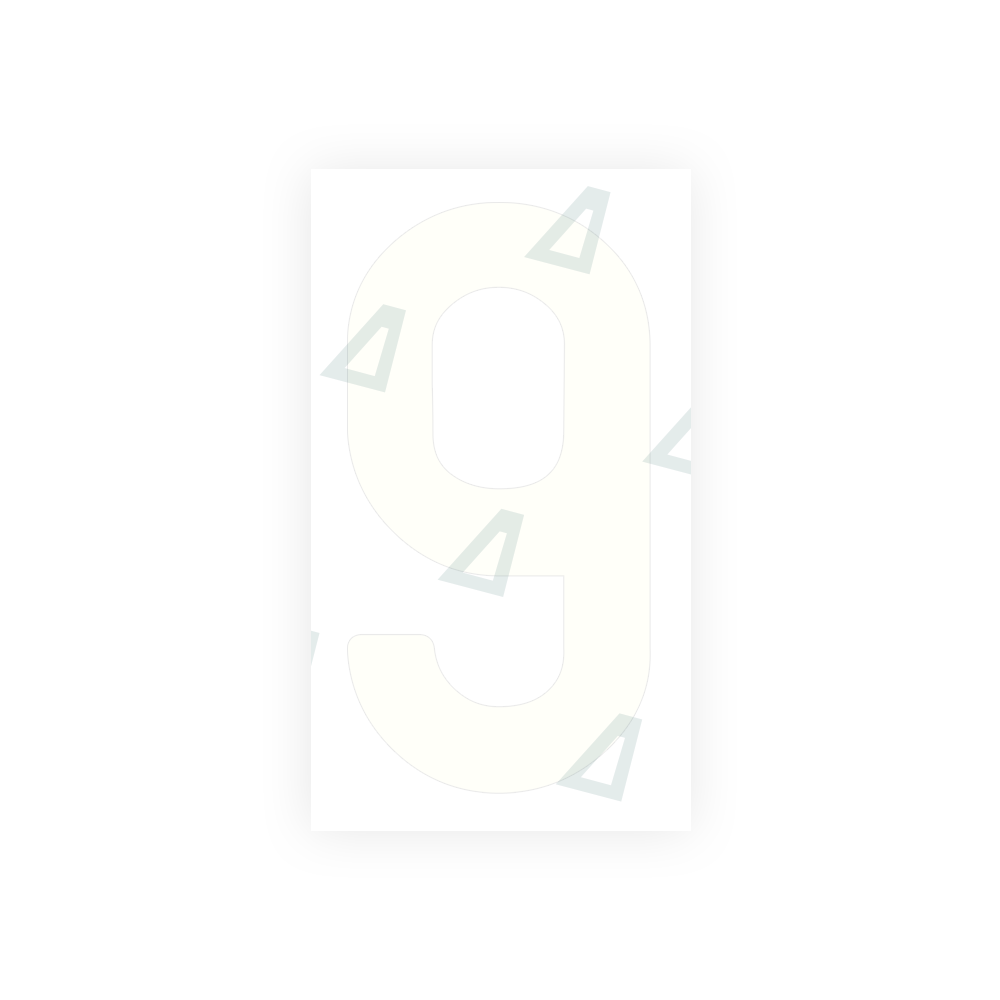 Alite Nanofilm for India license plates - Symbol "9" - Alite