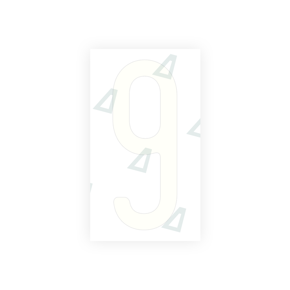 Alite Nanofilm for US (Ohio 2013) license plates - Symbol "9" - Alite