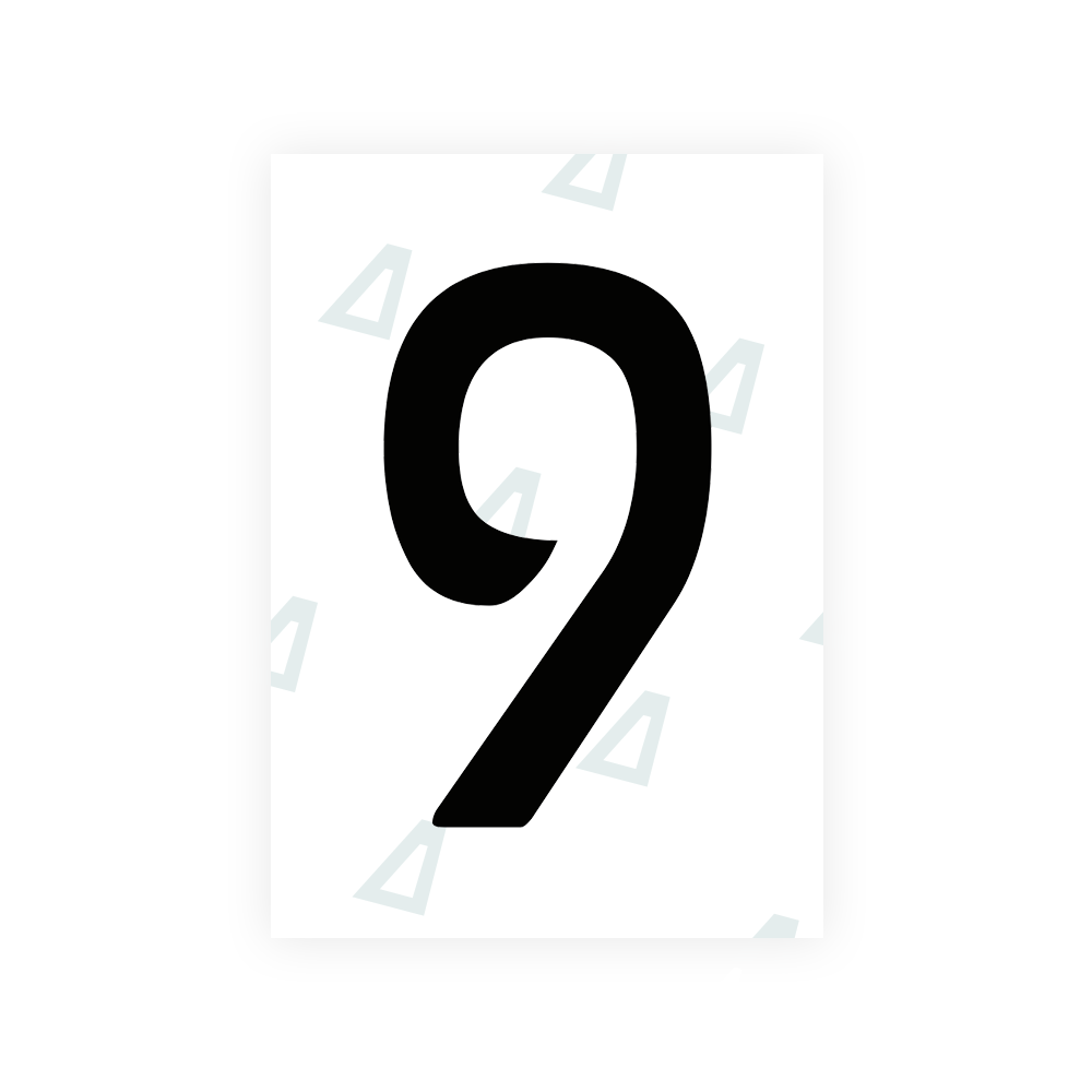 Alite Nanofilm for Chile 2014 license plates - Symbol "9" - Alite