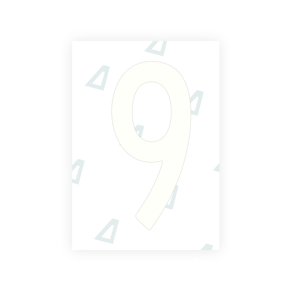 Alite Nanofilm for US (Arkansas) license plates - Symbol "9" - Alite