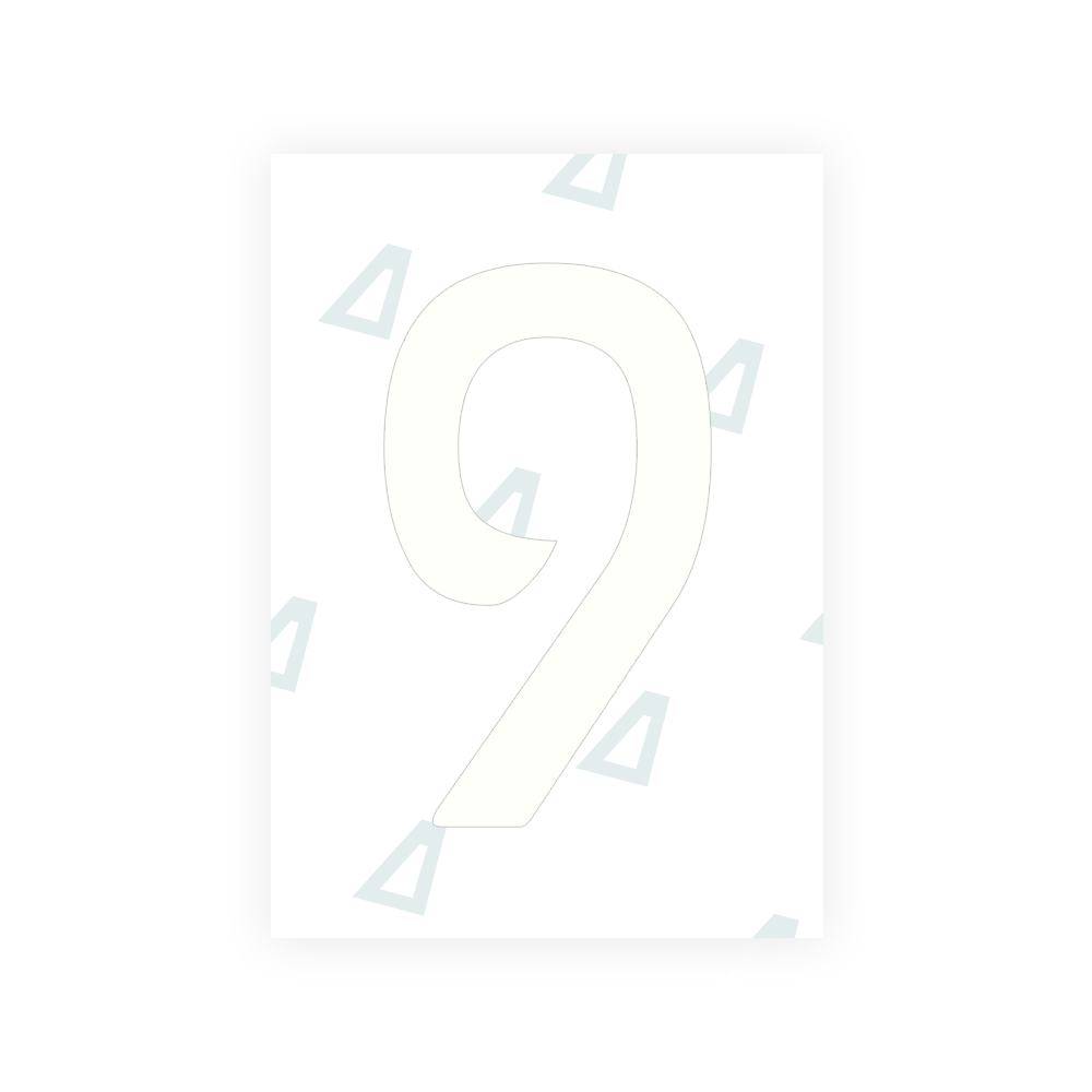 Alite Nanofilm for Chile 2014 license plates - Symbol "9" - Alite