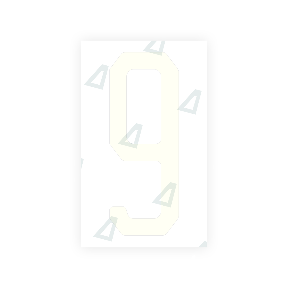 Alite Nanofilm for US (New Jersey - Embossed) license plates - Symbol "9" - Alite