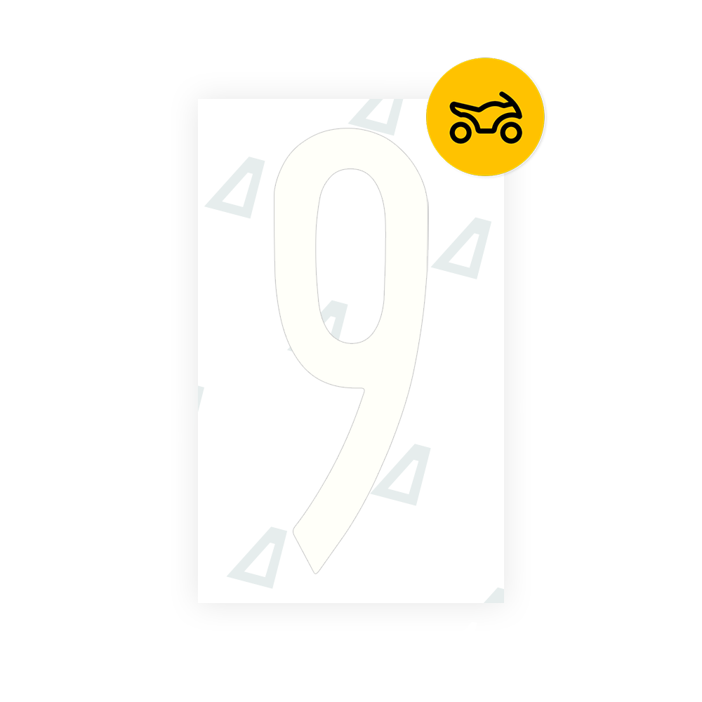 Alite Nanofilm for US (New York 2001) Moto license plates - Symbol "9" - Alite