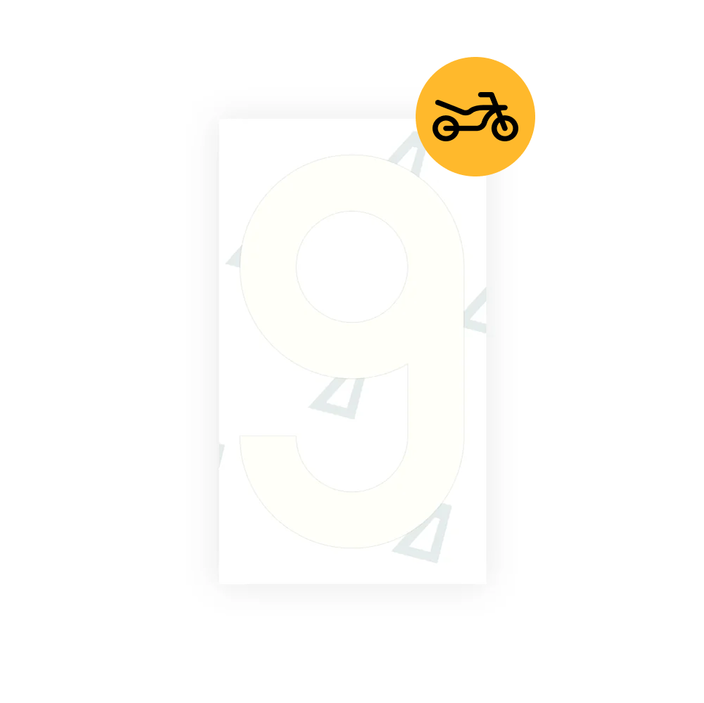 Alite Nanofilm for Greece moto license plates - Symbol "9" - Alite