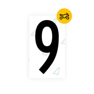 Alite Nanofilm for US (Oklahoma) Moto license plates - Symbol "9" - Alite