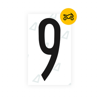 Alite Nanofilm for US (New York 2001) Moto license plates - Symbol "9" - Alite