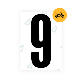 Alite Nanofilm for US (Georgia 2012 - Square) Moto license plates - Symbol "9" - Alite