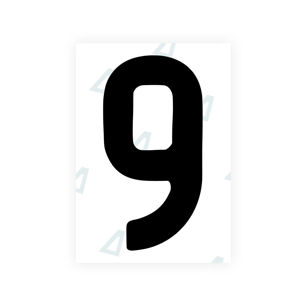 Alite Nanofilm for AUS (Queensland) license plates - Symbol "9" - Alite
