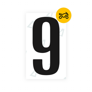 Alite Nanofilm for US (Texas) Moto license plates - Symbol "9" - Alite