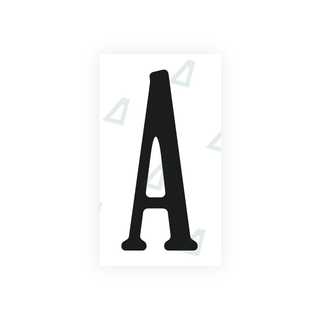 Alite Nanofilm for US (Virginia) license plates - Symbol "A" - Alite