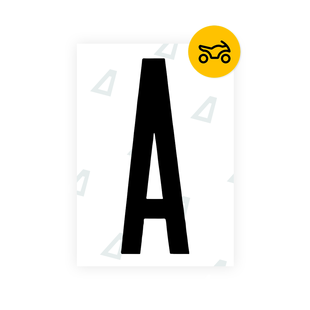 Alite Nanofilm for US (New York 2001) Moto license plates - Symbol "A" - Alite