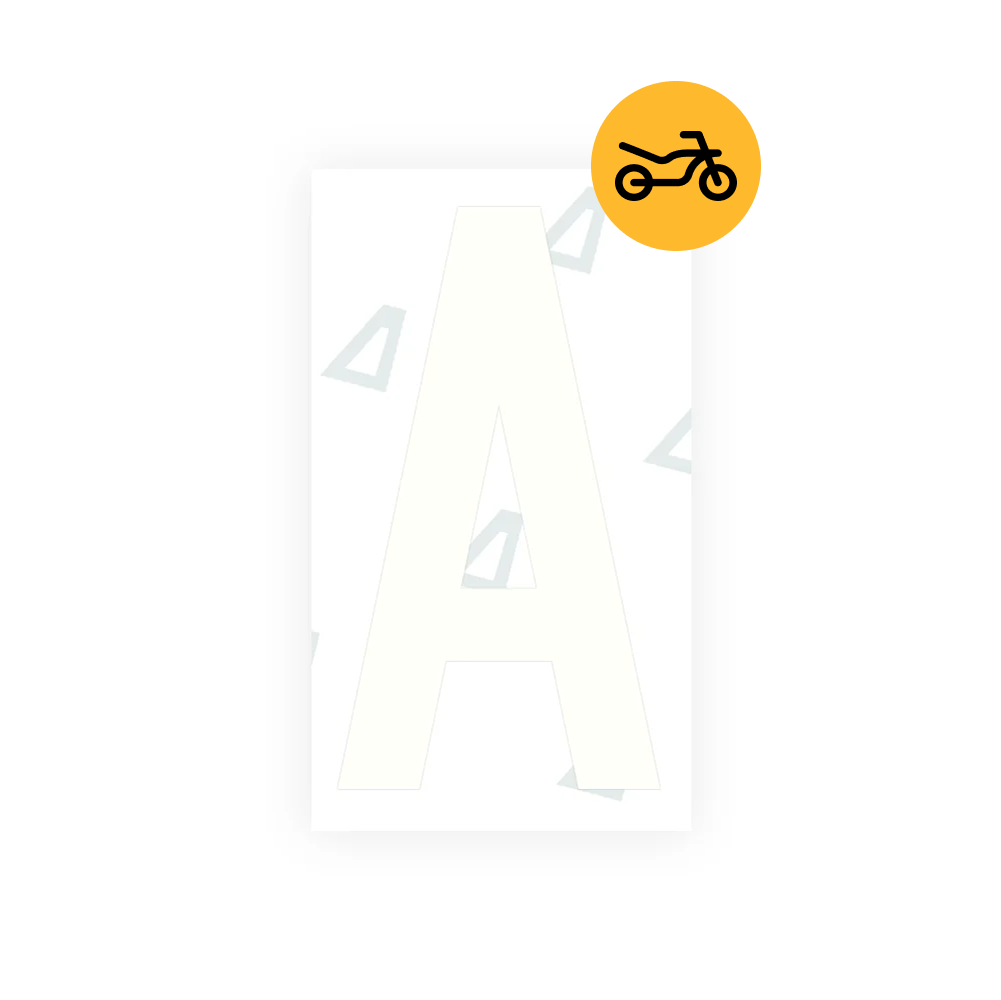 Alite Nanofilm for Greece moto license plates - Symbol "A" - Alite