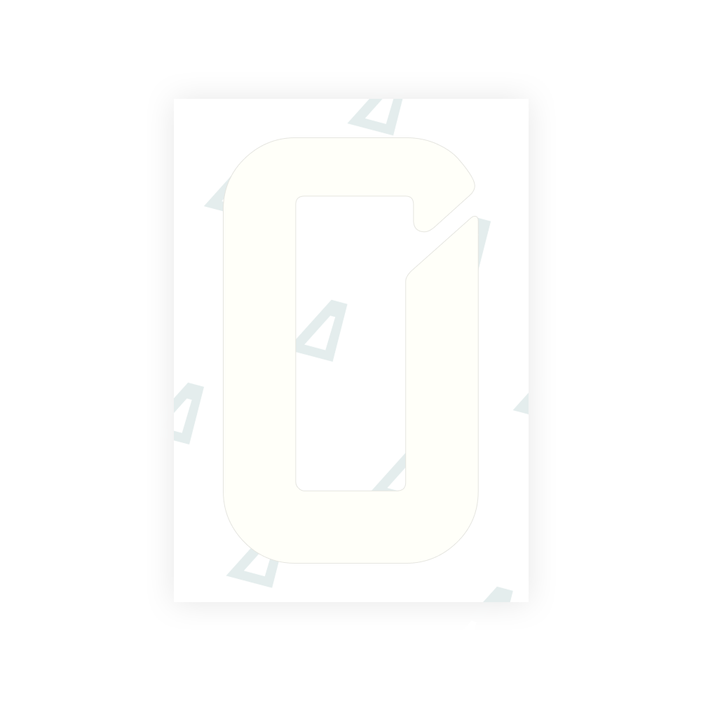Alite Nanofilm for Abu Dhabi (Square) number plates - Symbol "0"