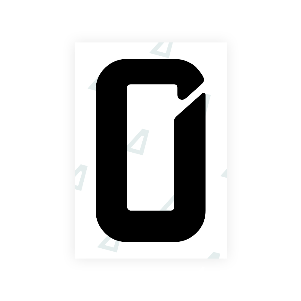 Alite Nanofilm for Abu Dhabi (Square) number plates - Symbol "0"