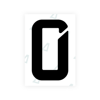 Alite Nanofilm for Abu Dhabi (Square) number plates - Symbol "0"
