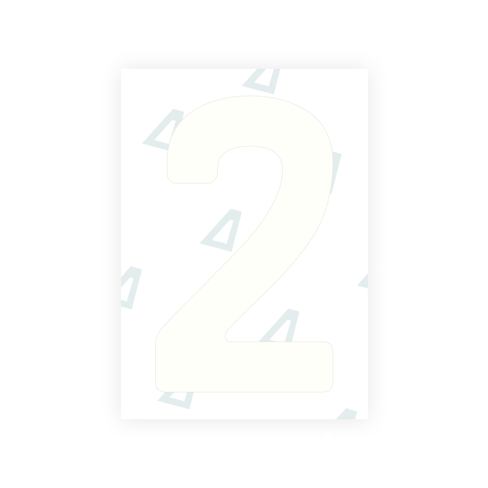 Alite Nanofilm for Abu Dhabi (Square) number plates - Symbol "2"
