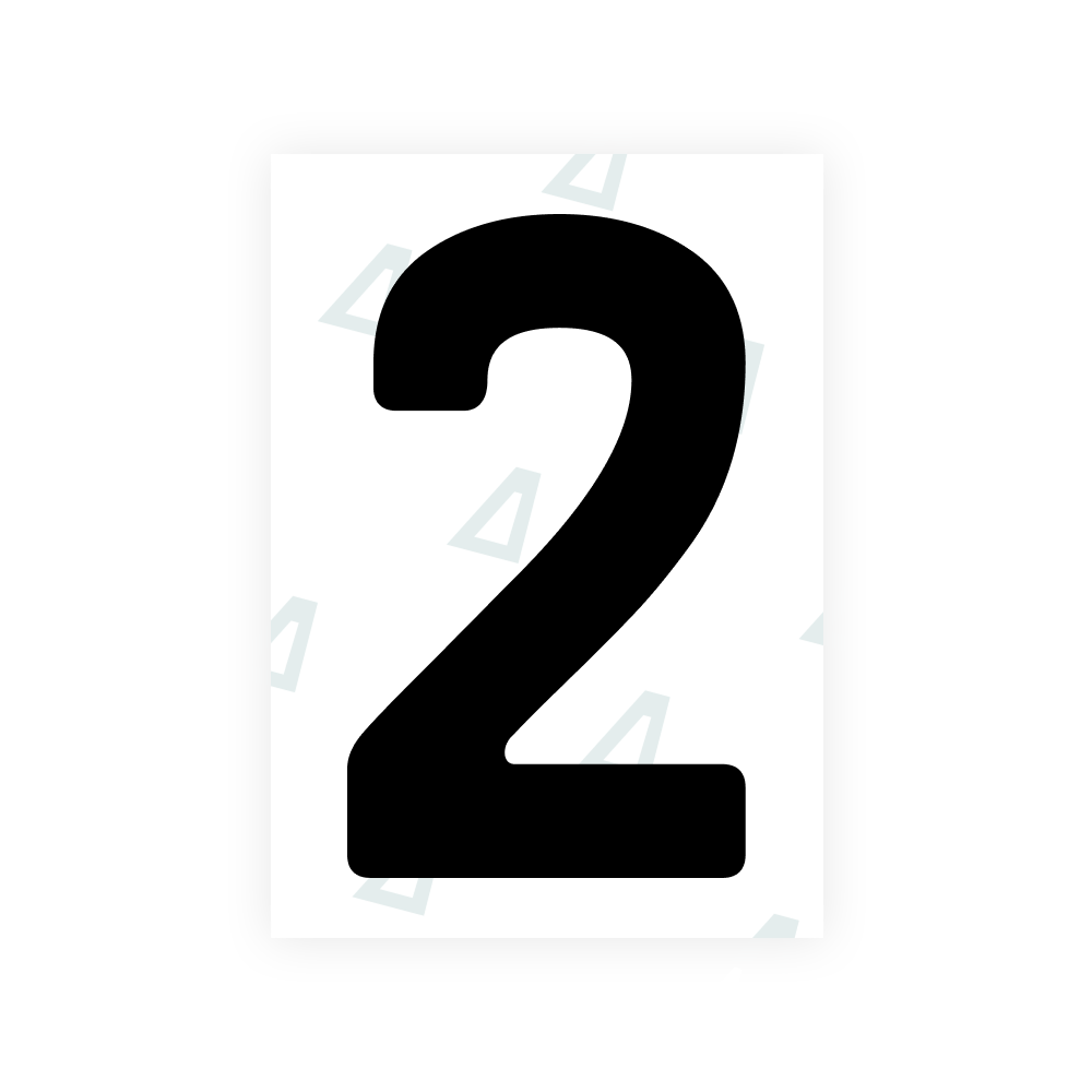 Alite Nanofilm for Abu Dhabi (Square) number plates - Symbol "2"