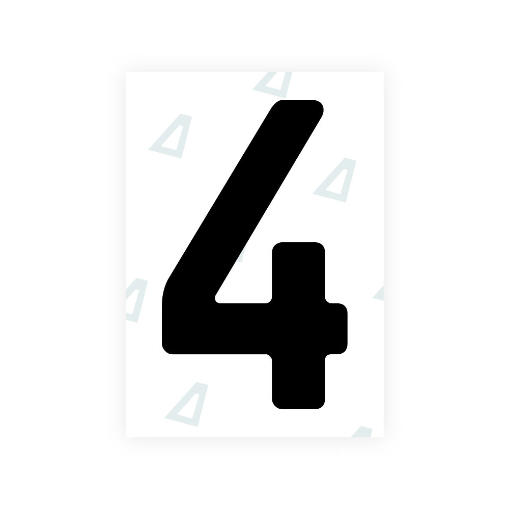 Alite Nanofilm for Abu Dhabi (Square) number plates - Symbol "4"
