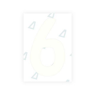 Alite Nanofilm for Abu Dhabi (Square) number plates - Symbol "6"