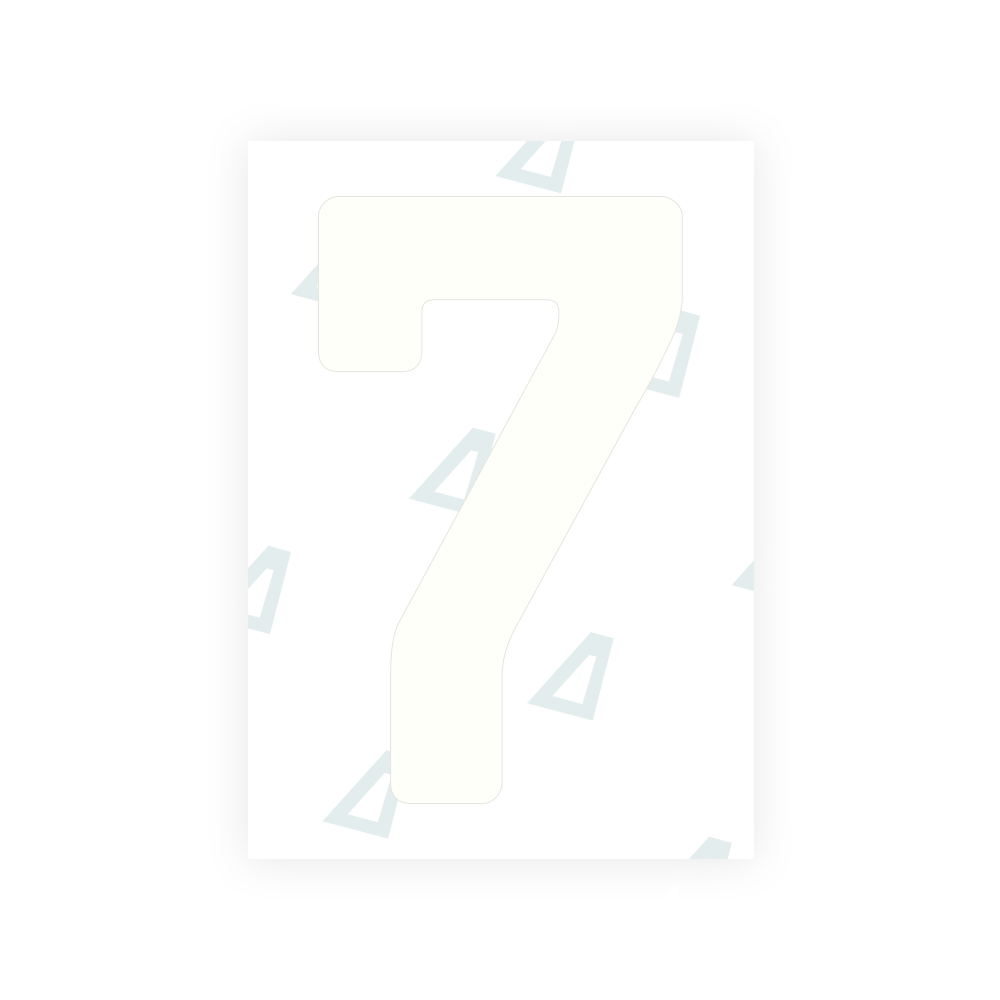 Alite Nanofilm for Abu Dhabi (Square) number plates - Symbol "7"