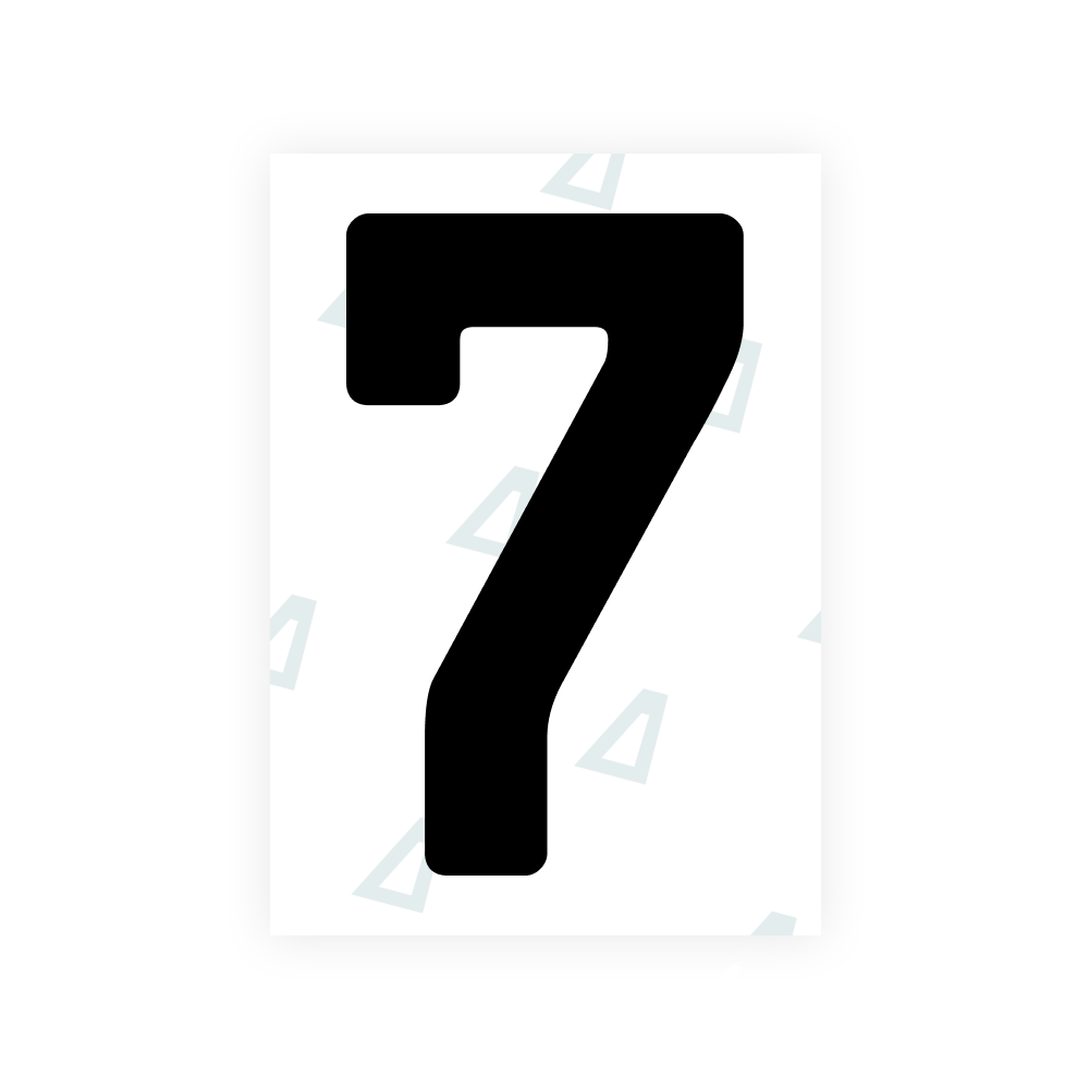 Alite Nanofilm for Abu Dhabi (Square) number plates - Symbol "7"