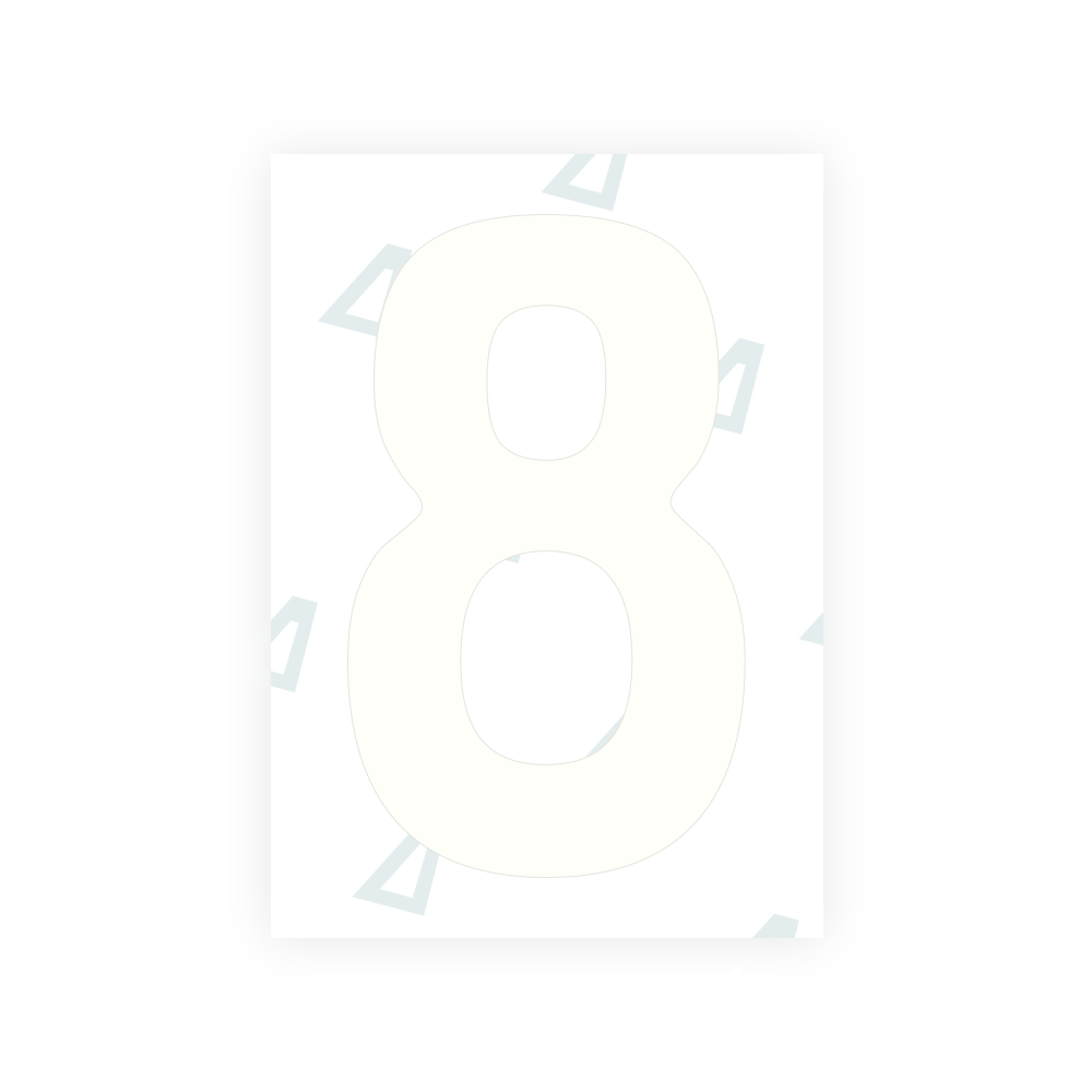 Alite Nanofilm for Abu Dhabi (Square) number plates - Symbol "8"