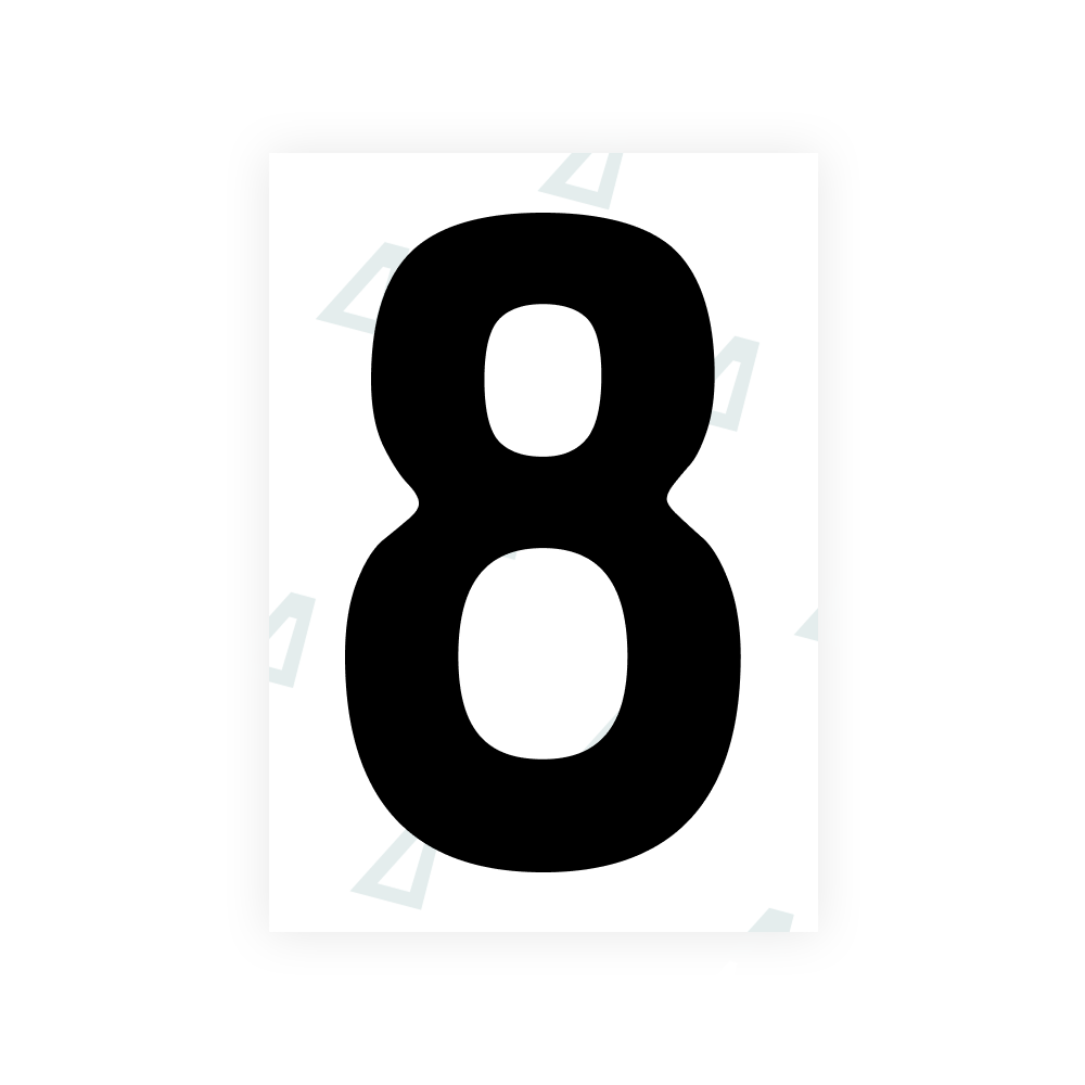 Alite Nanofilm for Abu Dhabi (Square) number plates - Symbol "8"
