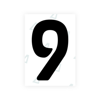 Alite Nanofilm for Abu Dhabi (Square) number plates - Symbol "9"