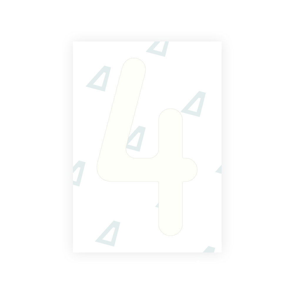 Alite Nanofilm for Austria license plates - Symbol "4" - Alite