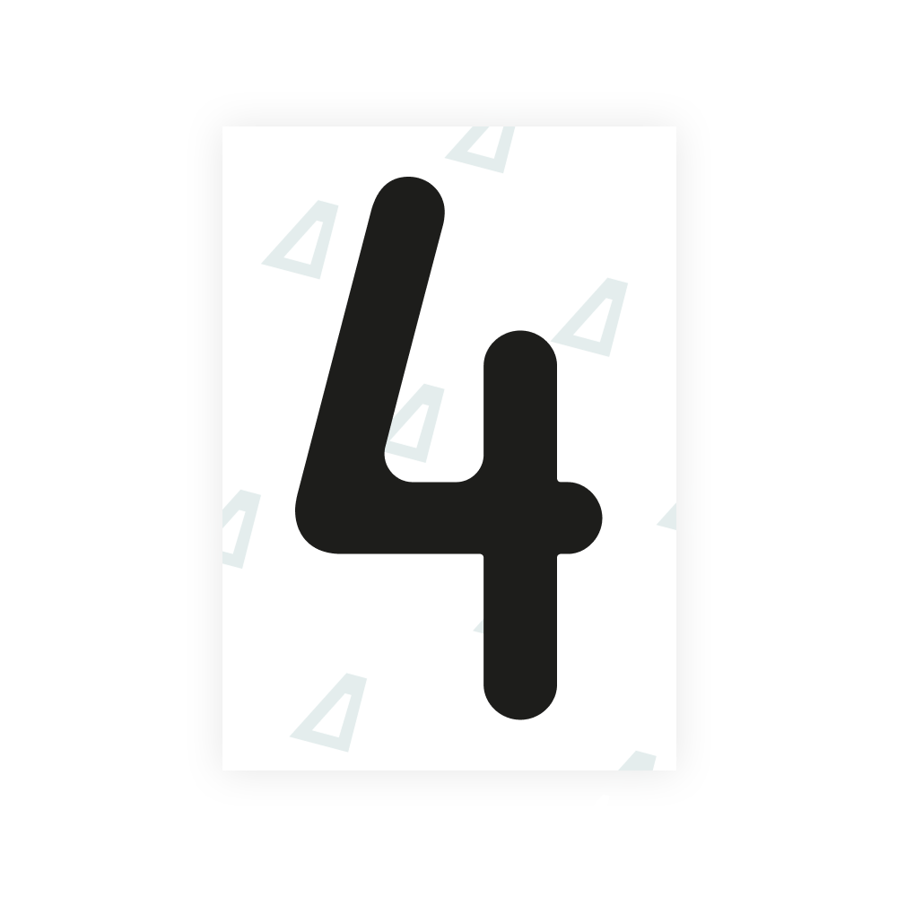 Alite Nanofilm for Austria license plates - Symbol "4" - Alite