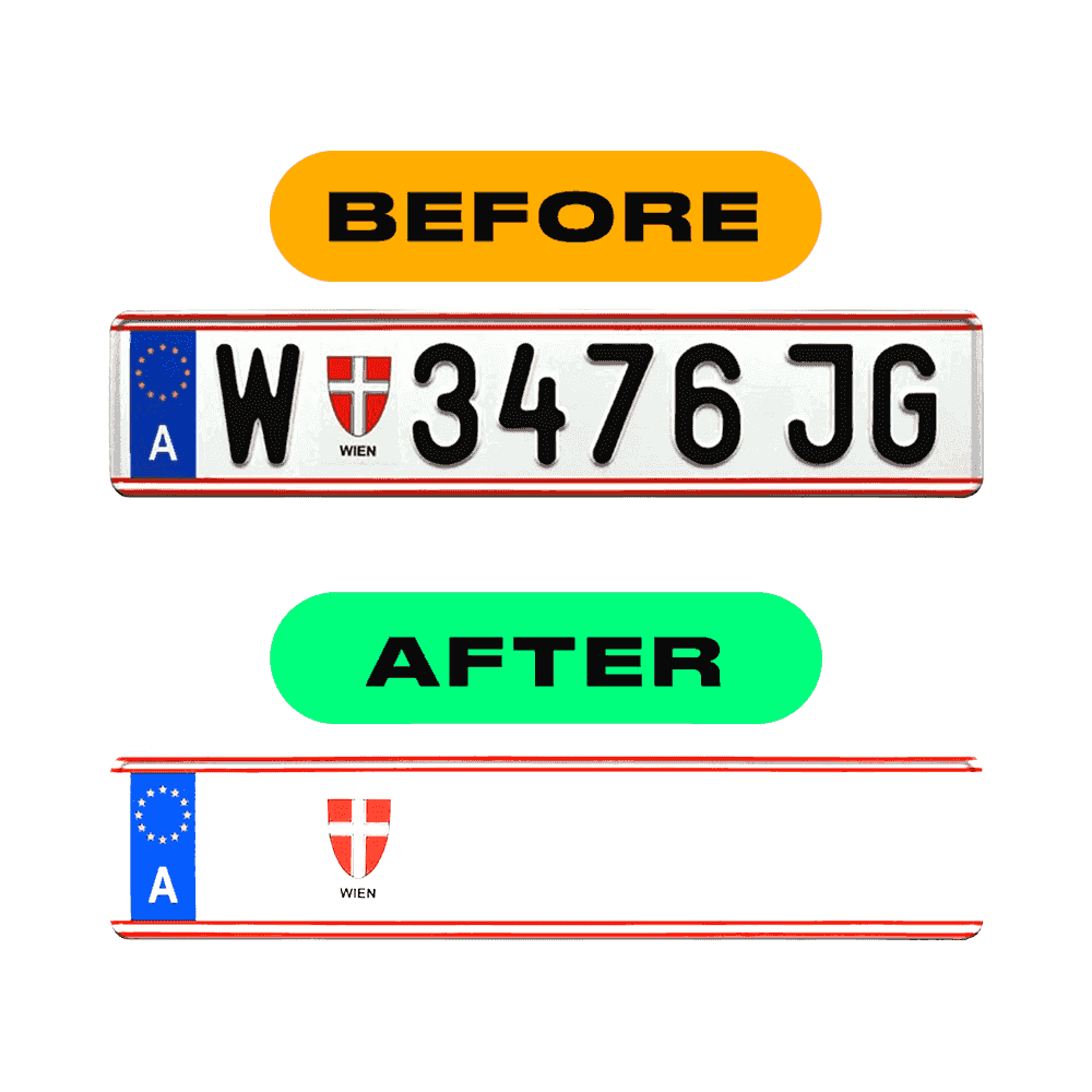 Alite Nanofilm for Austria license plates - Symbol "Z" - Alite