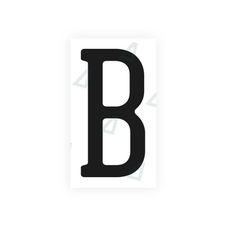 Alite Nanofilm for US (California) license plates - Symbol "B" - Alite