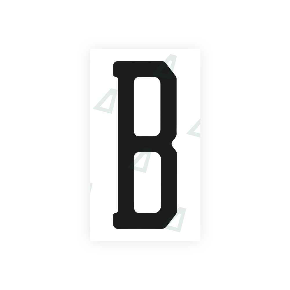 Alite Nanofilm for US (Florida 2003) license plates - Symbol "B" - Alite