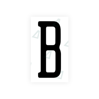 Alite Nanofilm for US (Illinois 2006 - Round) license plates - Symbol "B" - Alite
