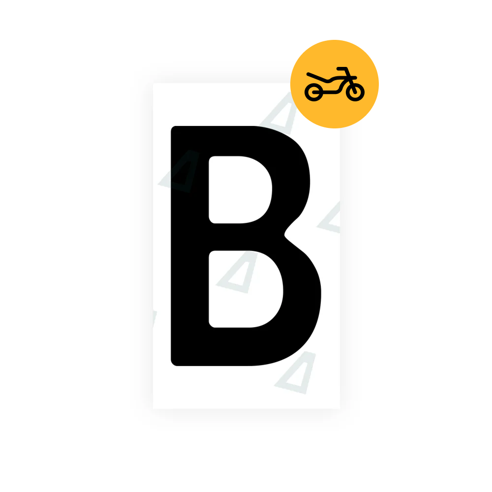 Alite Nanofilm for Cyprus moto license plates - Symbol "B" - Alite