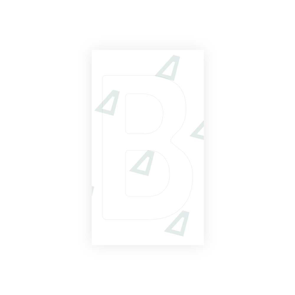 Alite Nanofilm for Uzbekistan number plates - Symbol "B" - Alite